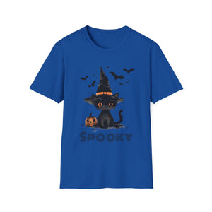 "Spooky Black Cat in a Hat" T-Shirt