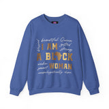 "I AM A BLK WOMAN-GOLD" Crewneck Sweatshirt