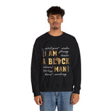 "I AM A BLK MAN-GOLD" Crewneck Sweatshirt