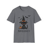 "Spooky Black Cat in a Hat" T-Shirt