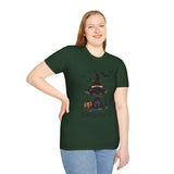 "Spooky Black Cat in a Hat" T-Shirt